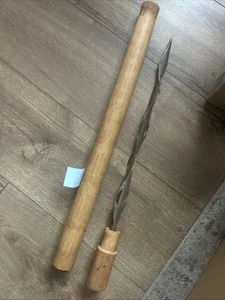 Vintage Indianer handgeschmiedete Hand Speer Harpune in Bambusrohr Stamm 17" - Bild 1 von 8