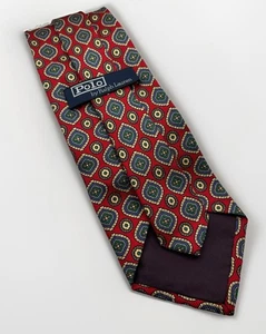 VTG Polo Ralph Lauren Maroon Burgundy Fall Luxury Silk Tie Old Money - Picture 1 of 7