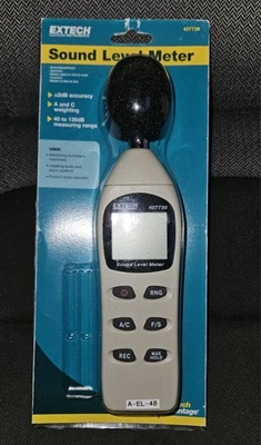 EXTECH 407730 Digital Sound Level Meter 40-130dB  (B1736) - Image 1 of 2