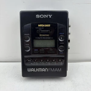 For Parts Or Repair Sony Walkman WM-F2085 Radio Cassette Player Black Mega Bass - Picture 1 of 9