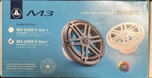 JL AUDIO M3-650X-S-Gw-i 93515 Marine 6.5" Speakers W/ RGB LED Lighting - Picture 1 of 2