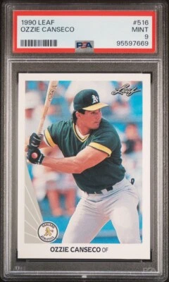 1990 Leaf - #516 Ozzie Canseco PSA 9 - Image 1 of 2