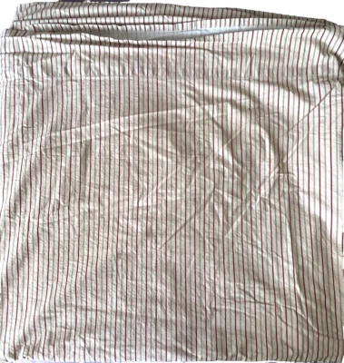 Chaps by Ralph Lauren KING Sábana Plana Rojo Crema Rayas Foto 1 de 4