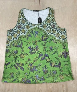 Noracora Womens Multi Color Floral Sleeveless Crew Neck Tank Top Size 3XL - Picture 1 of 7