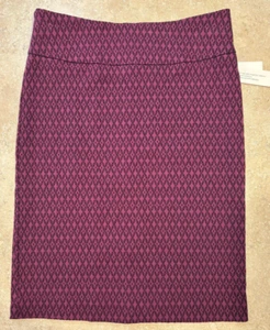 Margaret M Women’s Medium Skirt Burgundy Short Pencil Skirt New With Tags - Picture 1 of 6
