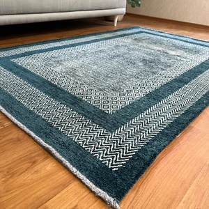 Alfa Rich Scandinavian Petrol Blue Washable Area Rugs for Living Room Bedroom - Picture 1 of 95