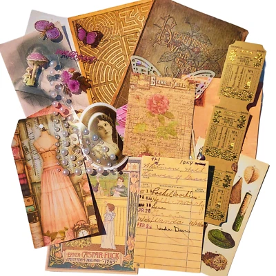 25 Piece Ephemera Lot Scrapbooking Supplies Junk Journal Grab Bag - Image 1 of 4