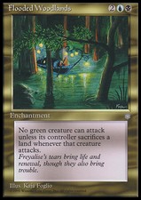 Magic the Gathering MTG Flooded Woodlands (290) Ice Age   LP