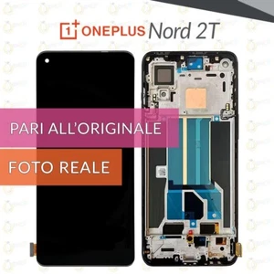 DISPLAY ONEPLUS NORD 2T CPH2399 CPH2401 SCHERMO OLED FRAME NERO PARI ORIGINALE - Imagen 1 de 1