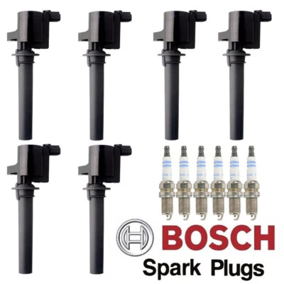 UF406 MK Ignition Coils & Bosch Double Platinum Spark Plugs For Ford Taurus 3.0L - Image 1 of 4