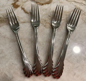 4 Yamazaki Cove Stainless Flatware Swirls: Dinner Forks - 3 SETS AVAILABLE - Picture 1 of 7