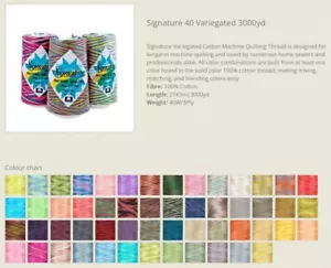Signature Variegated 40, F150 Sun Lime Splash Cotton Machine Quilting 3000yd - Imagen 1 de 55