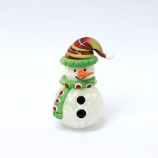 Handmade Glass Snowman Figurine Art Miniature Santa Claus Collectibles Birthday