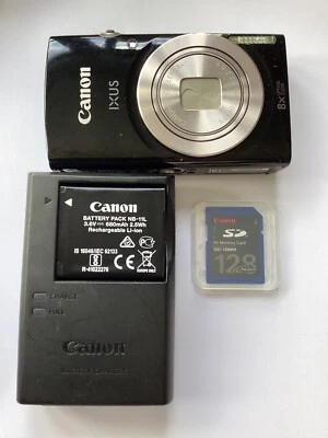 CANON IXUS 185 20MP BLACK SUPER Excellent++ Digital Camera  Working 8x - Image 1 of 4