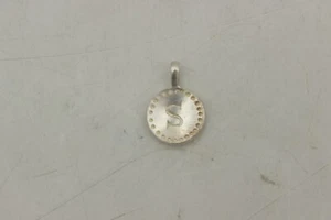 Simple Beautiful Sterling 925 Silver " S " Necklace Pendant 2g - Picture 1 of 3