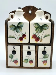 Juego de especias vintage de 1950 vinagre, mostaza y aceite de porcelana de Japón - Imagen 1 de 12