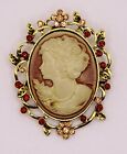 Vintage Style Large Cameo Ladies Fashion Brooch Pin Brand New FREE P&P