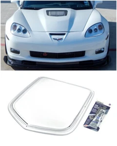 ZR1 Style Polycarbonate Front Hood Window Insert For 05-13 Corvette C6 - Picture 1 of 11