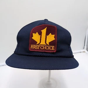 Golf Hat Vtg Patch Canada First Choice Made In Canada Rope Hat Clasp Dad Hat - Picture 1 of 18