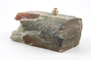 Natural Rock Stone Slate Oil Lamp Candle~ Round Top Senona, Arizona - Picture 1 of 9