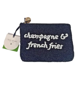 Pochette Kate Spade x Target Champagne & Fries con perline edizione limitata - Foto 1 di 9