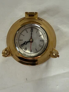 BRAND NEW 5.5” Solid Brass Marine Ship Porthole Wall Clock– Nautical SHIPS FAST! - Picture 1 of 5