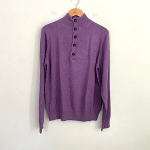 Hugo Boss Virgin Wool Sweater Men Size XL Purple Pullover Long Sleeve New - Picture 1 of 14