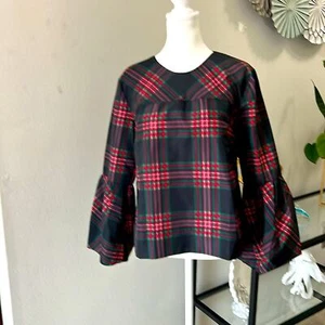Free Assembly Cute women multi color top with bell sleeves, slit sides. Size S - Picture 1 of 13