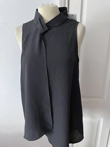 River Island Chiffon Wrap High Neck Sleeveless Top RRP £25 UK 8. BNWOT - Picture 1 of 12