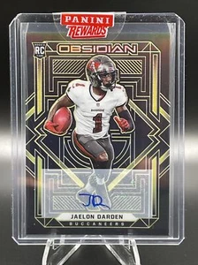 2021 Panini Obsidian JAELON DARDEN Yellow Etch /25 Rookie Auto RC #138 - Picture 1 of 2