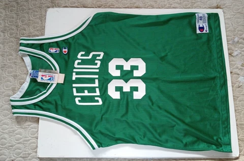 NEW OLD STOCK VINTAGE BOSTON CELTICS LARRY BIRD JERSEY CHAMPION X LARGE TAGS Cover