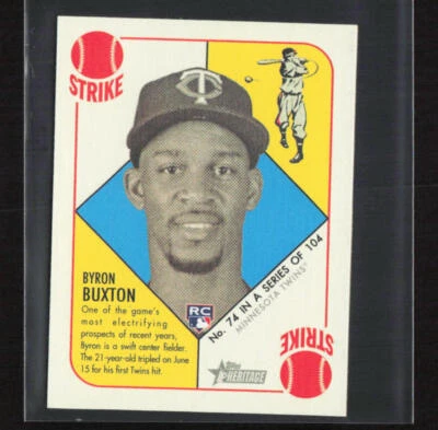 2015 Topps Heritage '51 Mini Black Back #74 Byron Buxton Minnesota Twins - Image 1 of 2