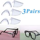 3 Pairs Side Shields for Eye Glasses Slip On Safety Glasses Shield Universal