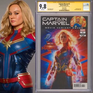 CGC 9.8 SS Captain Marvel #3 photo variant cover signed by Brie Larson 2019 - Picture 1 of 2