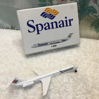 Schabak 1:600 Spanair (1st Logo ‘86-‘99) MD-83 DieCast Model 904/161 Germany VGC - Image 1 of 4