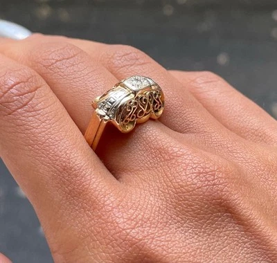 Bague Jarretière en Or Jaune 18 K  / Diamant / Réf MP2647 - Imagen 1 de 4