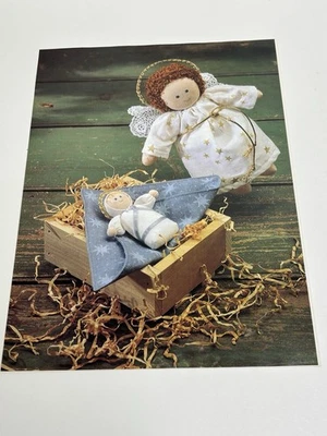 Angel with Baby Jesus Dolls Uncut Sewing Pattern Pages from Book - Image 1 of 3