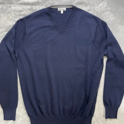Свитер Peter Millar с V-образным вырезом из шелковой смеси мериноса размер M - Изображение 1 из 4