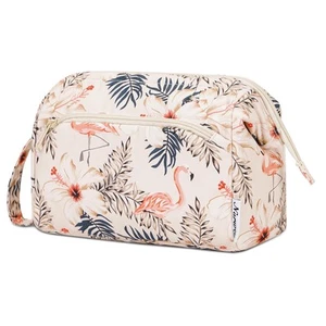 Borsa grande per trucco borsa larga aperta con cerniera borsa da viaggio borsa per lavaggio borsa da toilette - Foto 1 di 5