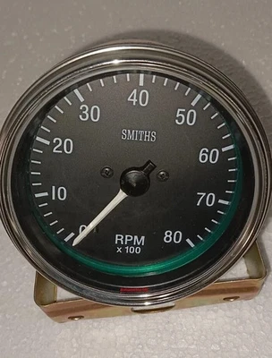 Smiths Tachometer Black Chrome 85 MM - Image 1 of 4