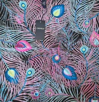 NWT DANIEL CREMIEUX MEN’S 100% COTTON POCKET SQUARE 16” PEACOCK - Image 1 of 3