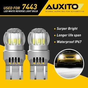 2x 7440 AUXITO T20 7443 LED Bulbs Back Brake Up Reverse Light Pure White Bright - Picture 1 of 12