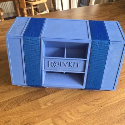 Rolykit Vintage 42inch Long Fold Up Storage Box with Carry Handle Storage Case - Image 1 of 4