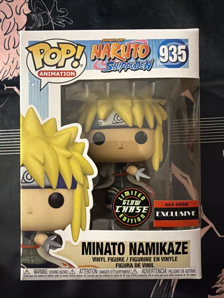 Funko Pop CHASE Naruto Shippuden Minato GITD с защитой аниме AAA - КОРОБКА DMG - - Изображение 1 из 4