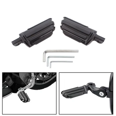 Reposapiés estilo montaje macho de 10 mm negro para Harley Touring Electra Glide Foto 1 de 4