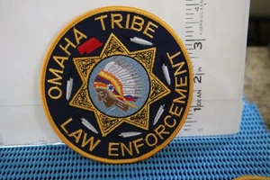 TRIBAL INDIAN POLICE PATCH OHAHA STAMM STRAFVERFOLGUNG NEBRASKA BALL CAP SIZE - Bild 1 von 1