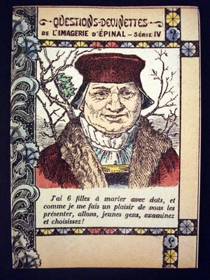 Vintage Questions.Devinettes de l Imagerie d Epinal Serie IV Inv1490 - Image 1 of 4