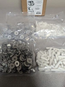 0.25 in. Wingnut Nickel Plated Fasteners and Plastic caps 300 of each (600) - Picture 1 of 3