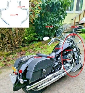 2Pc Engine Guard Highway Crash Bar 4 Yamaha Vstar 1100 XVS1100 Midnight Custom - Picture 1 of 3