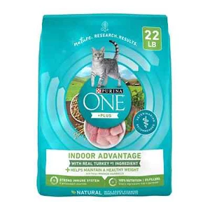 Purina ONE +Plus IndoorAvantage Adult Cat Dry Food - Turkey FREESHIP - Picture 1 of 6